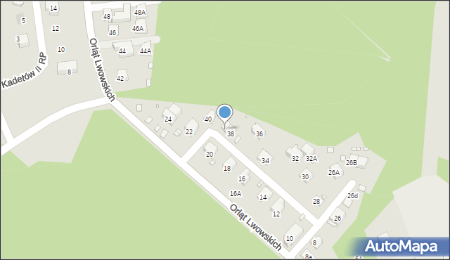 Nysa, Orląt Lwowskich, 38A, mapa Nysy