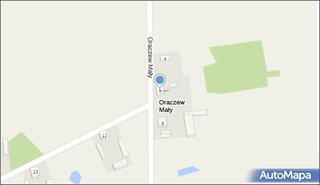 Oraczew Mały, Oraczew Mały, 7, mapa Oraczew Mały