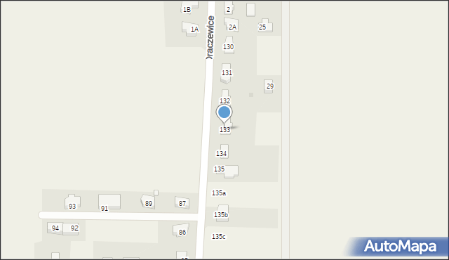 Oraczewice, Oraczewice, 133, mapa Oraczewice