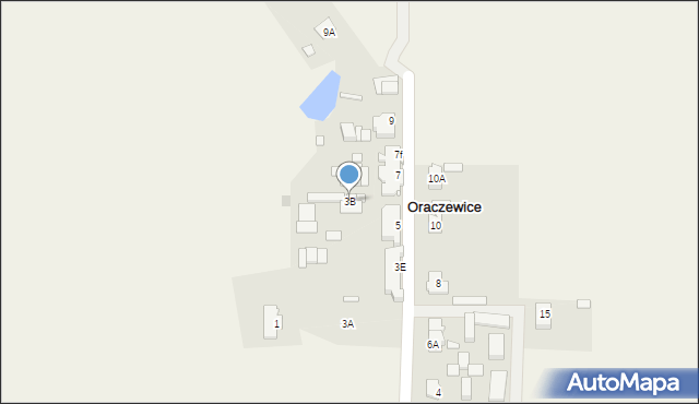 Oraczewice, Oraczewice, 3B, mapa Oraczewice