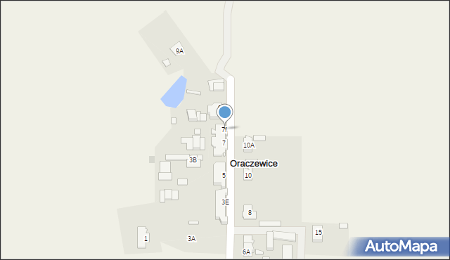 Oraczewice, Oraczewice, 7f, mapa Oraczewice