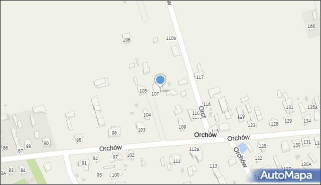 Orchów, Orchów, 107A, mapa Orchów
