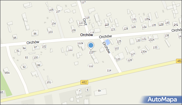 Orchów, Orchów, 113, mapa Orchów