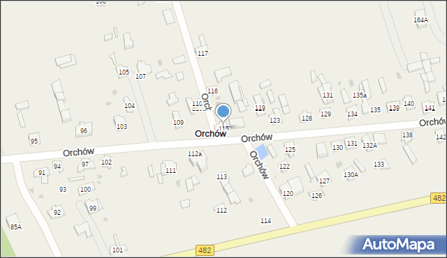 Orchów, Orchów, 115, mapa Orchów