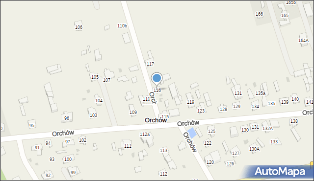 Orchów, Orchów, 116, mapa Orchów