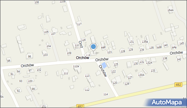 Orchów, Orchów, 118, mapa Orchów