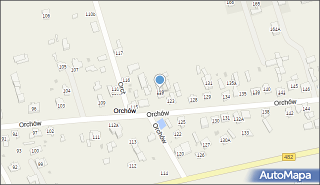Orchów, Orchów, 119, mapa Orchów