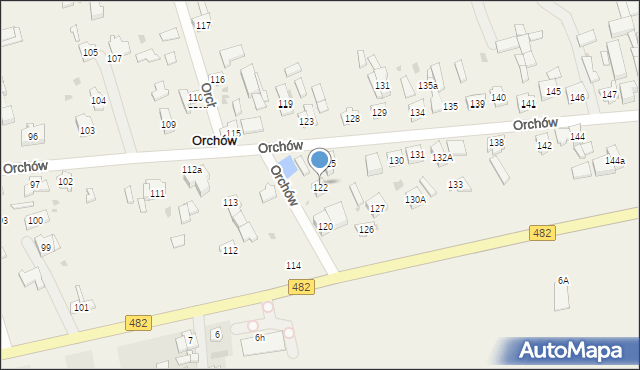 Orchów, Orchów, 122, mapa Orchów