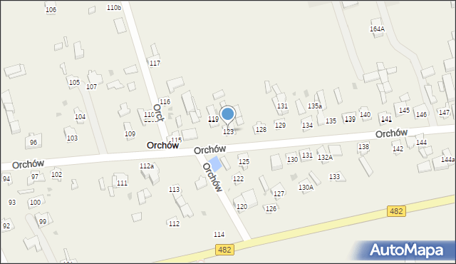 Orchów, Orchów, 123, mapa Orchów