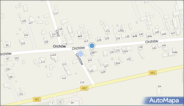 Orchów, Orchów, 125, mapa Orchów