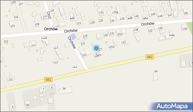 Orchów, Orchów, 126, mapa Orchów