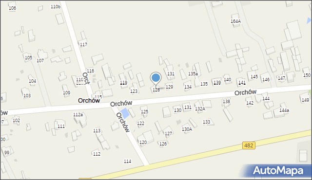 Orchów, Orchów, 128, mapa Orchów