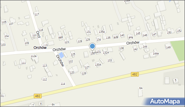 Orchów, Orchów, 130, mapa Orchów