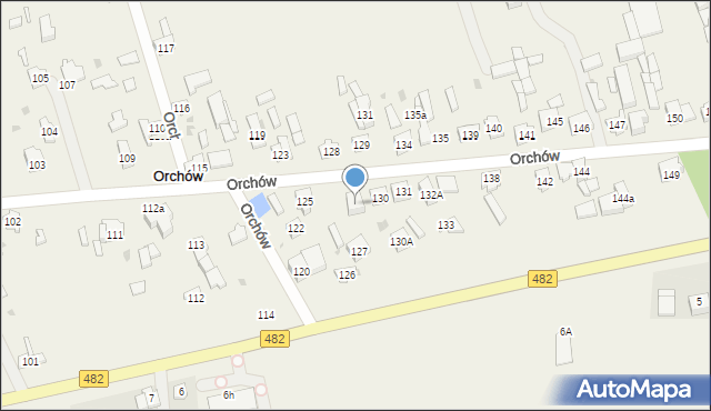 Orchów, Orchów, 130B, mapa Orchów