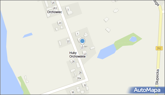 Orchowo, Orchówiec, 11, mapa Orchowo