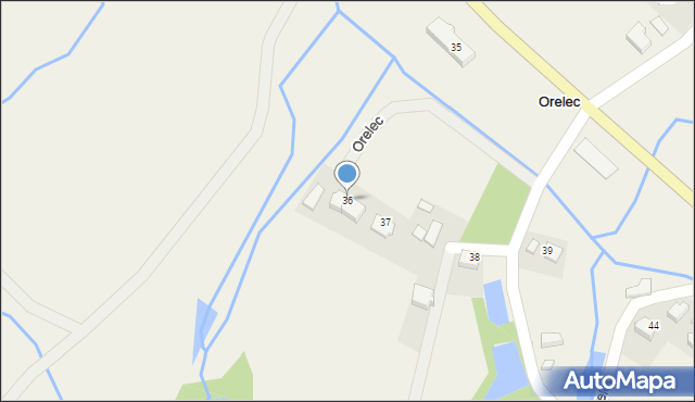 Orelec, Orelec, 36, mapa Orelec