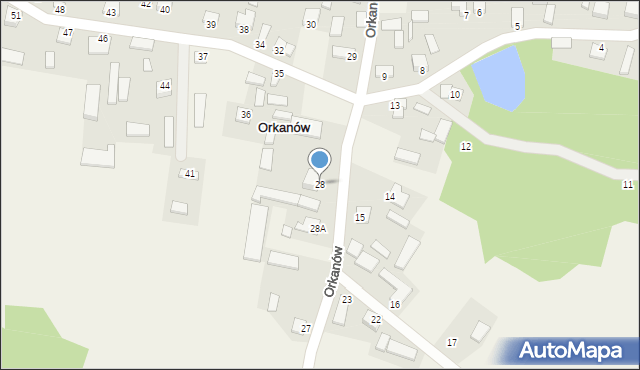 Orkanów, Orkanów, 28, mapa Orkanów