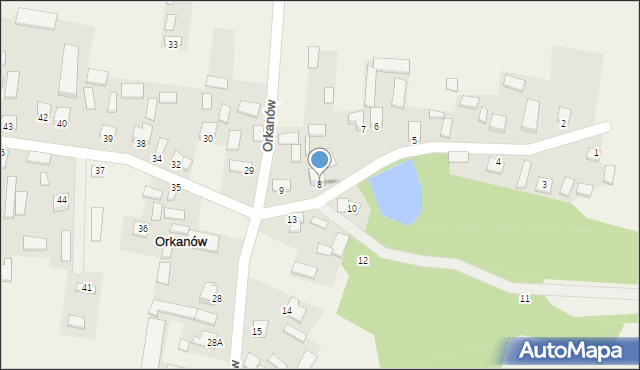 Orkanów, Orkanów, 8, mapa Orkanów