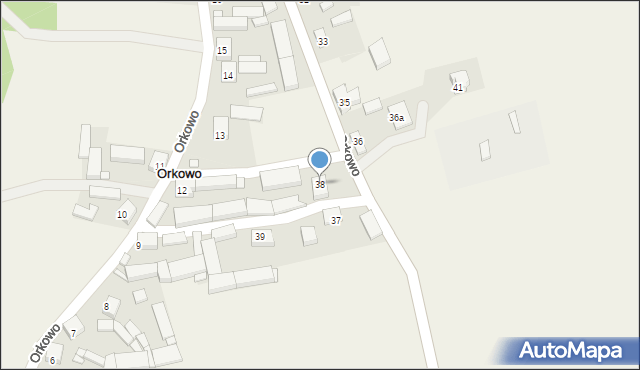 Orkowo, Orkowo, 38, mapa Orkowo