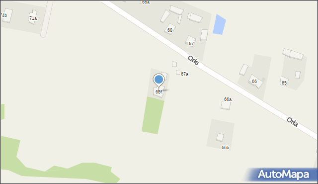 Orła, Orła, 68f, mapa Orła