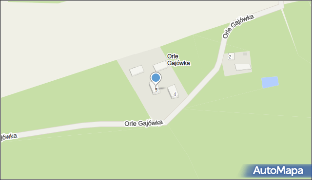 Orle Gajówka, Orle Gajówka, 5, mapa Orle Gajówka