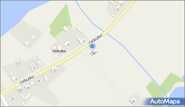 Orliczko, Orliczko, 25A, mapa Orliczko