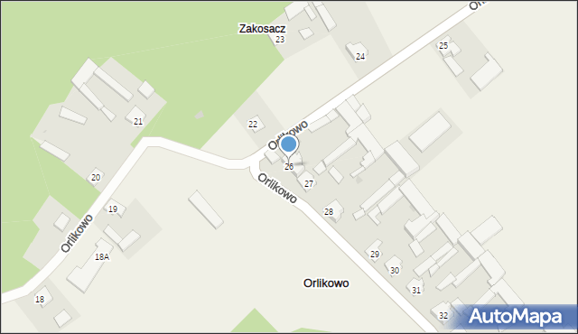 Orlikowo, Orlikowo, 26, mapa Orlikowo