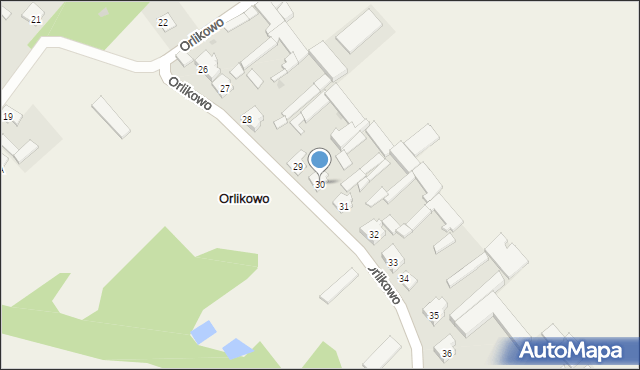 Orlikowo, Orlikowo, 30, mapa Orlikowo