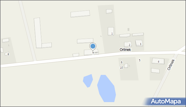 Orlinek, Orlinek, 7, mapa Orlinek