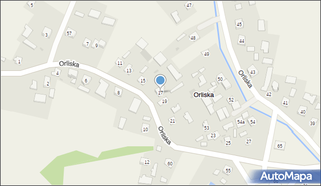 Orliska, Orliska, 17, mapa Orliska