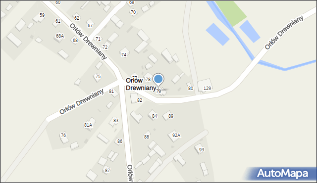 Orłów Drewniany, Orłów Drewniany, 79, mapa Orłów Drewniany