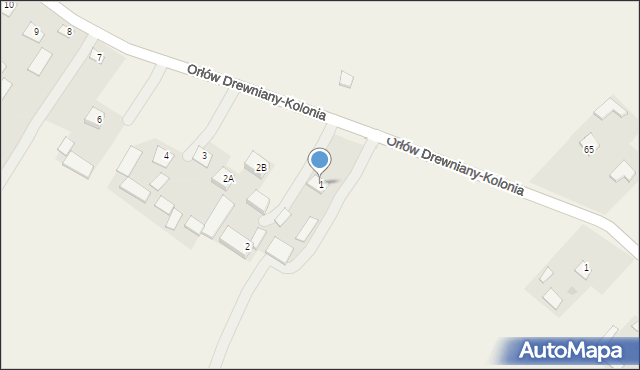 Orłów Drewniany-Kolonia, Orłów Drewniany-Kolonia, 1, mapa Orłów Drewniany-Kolonia
