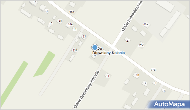Orłów Drewniany-Kolonia, Orłów Drewniany-Kolonia, 12, mapa Orłów Drewniany-Kolonia