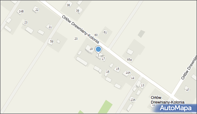 Orłów Drewniany-Kolonia, Orłów Drewniany-Kolonia, 18A, mapa Orłów Drewniany-Kolonia