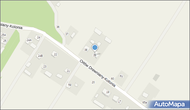 Orłów Drewniany-Kolonia, Orłów Drewniany-Kolonia, 39, mapa Orłów Drewniany-Kolonia