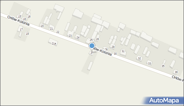 Orłów-Kolonia, Orłów-Kolonia, 27, mapa Orłów-Kolonia