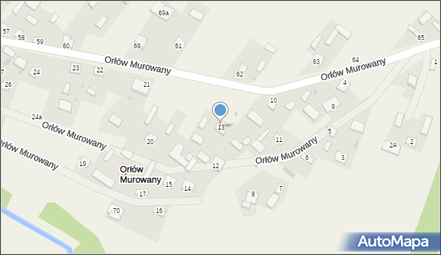 Orłów Murowany, Orłów Murowany, 13, mapa Orłów Murowany