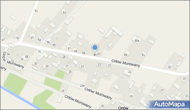 Orłów Murowany, Orłów Murowany, 60, mapa Orłów Murowany