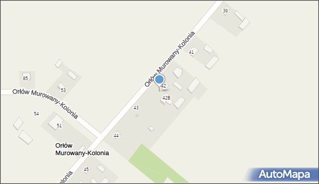 Orłów Murowany-Kolonia, Orłów Murowany-Kolonia, 42A, mapa Orłów Murowany-Kolonia