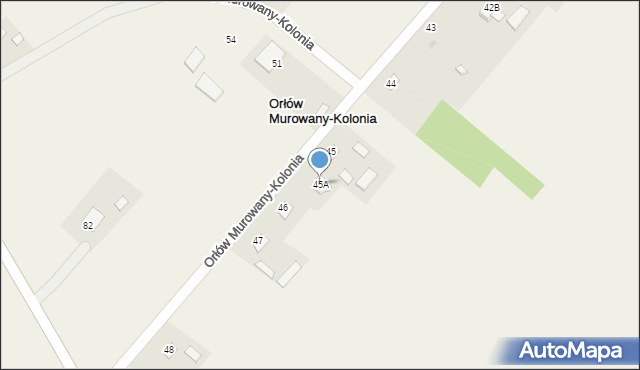 Orłów Murowany-Kolonia, Orłów Murowany-Kolonia, 45A, mapa Orłów Murowany-Kolonia