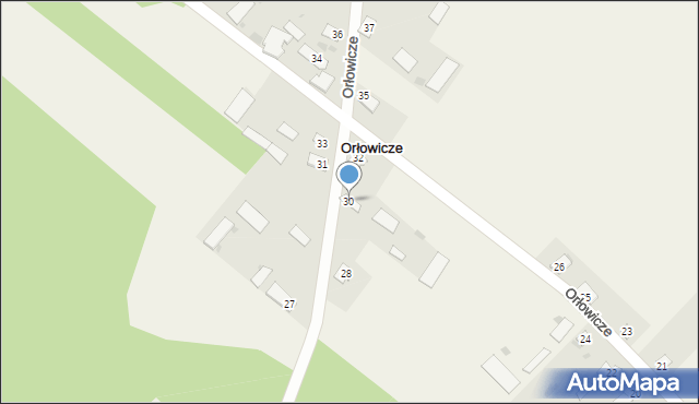 Orłowicze, Orłowicze, 30, mapa Orłowicze