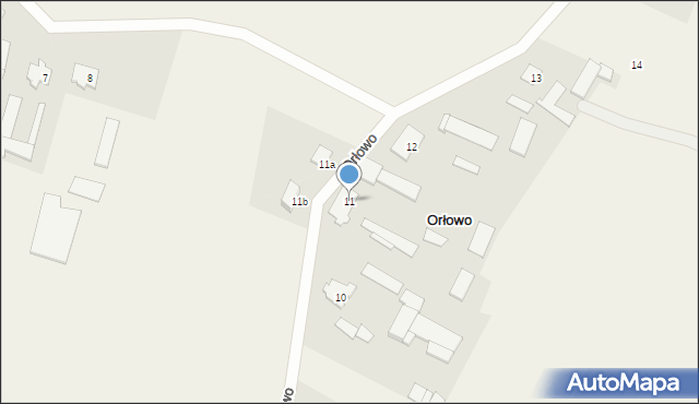 Orłowo, Orłowo, 11, mapa Orłowo