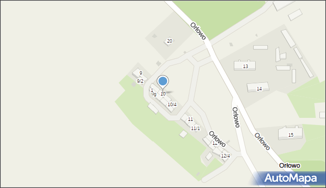 Orłowo, Orłowo, 10a, mapa Orłowo