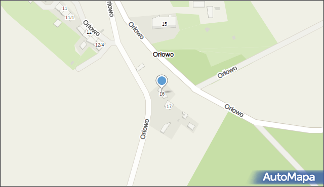 Orłowo, Orłowo, 16, mapa Orłowo