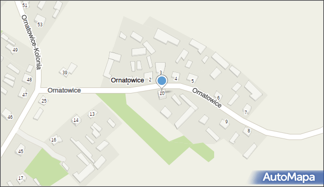 Ornatowice, Ornatowice, 10, mapa Ornatowice