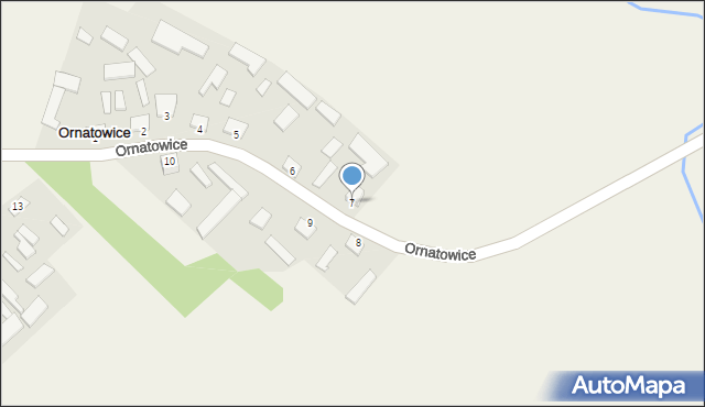 Ornatowice, Ornatowice, 7, mapa Ornatowice