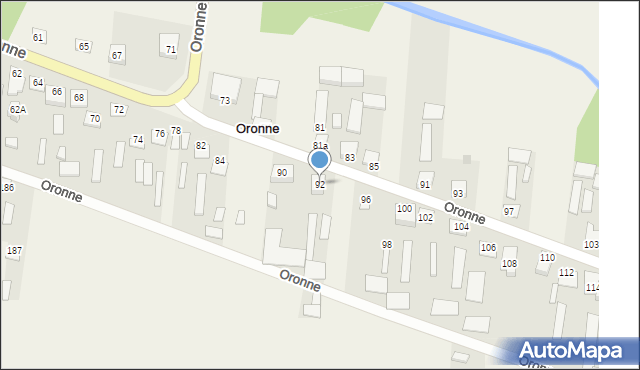 Oronne, Oronne, 92, mapa Oronne