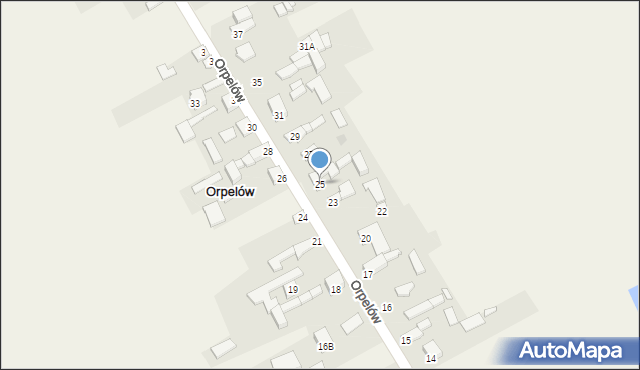 Orpelów, Orpelów, 25, mapa Orpelów