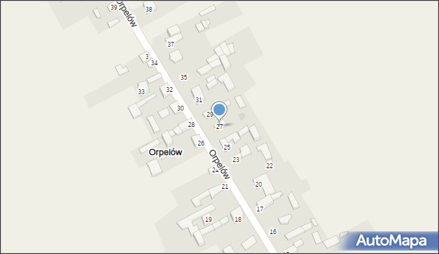 Orpelów, Orpelów, 27, mapa Orpelów