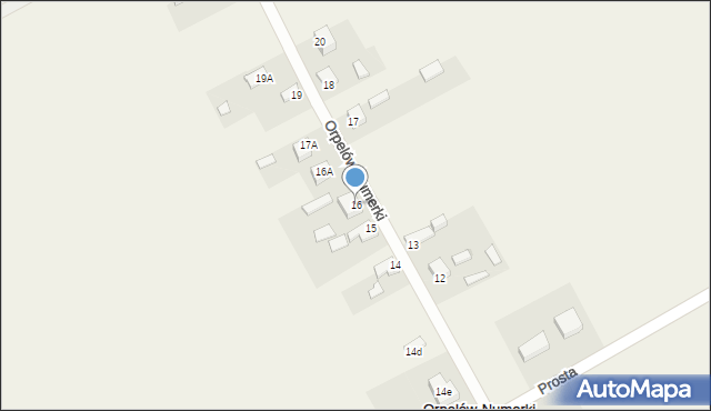 Orpelów-Numerki, Orpelów-Numerki, 16, mapa Orpelów-Numerki